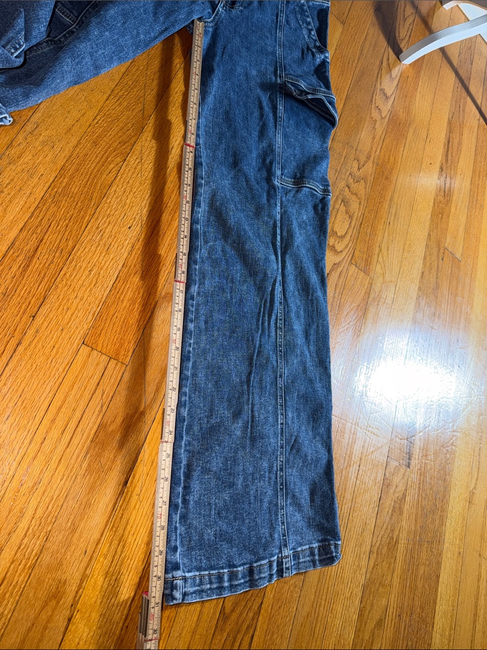 Kut from the Kloth Women's Dark Blue Boot-Cut Cargo Jeans - Picture 5 of 8